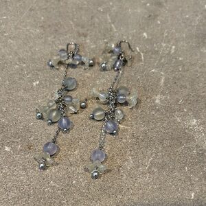 Kate Spade Silver and Blue Dangle Earrings